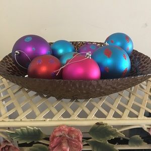 Large glass decorative bowl